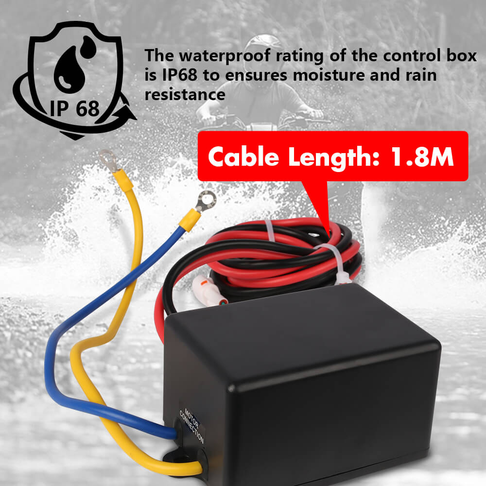 Electric Winch 4500LBS Winch Steel Cable Trailer Towing Remote ATV Winch UTV Winch 4WD