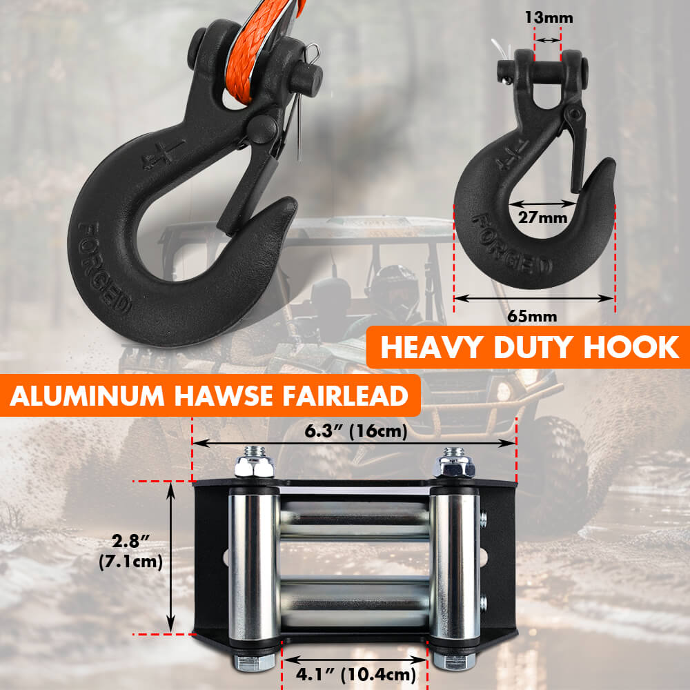 Electric Winch 4500LBS Winch Steel Cable Trailer Towing Remote ATV Winch UTV Winch 4WD