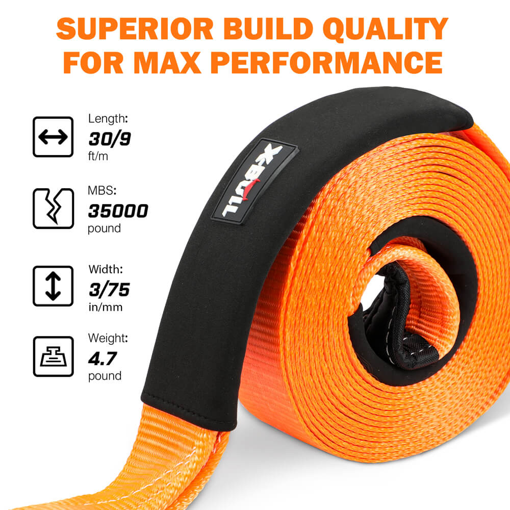 X-BULL 4WD Recovery Kit Snatch Strap Soft Shackles Folding Shovel Survival 4X4