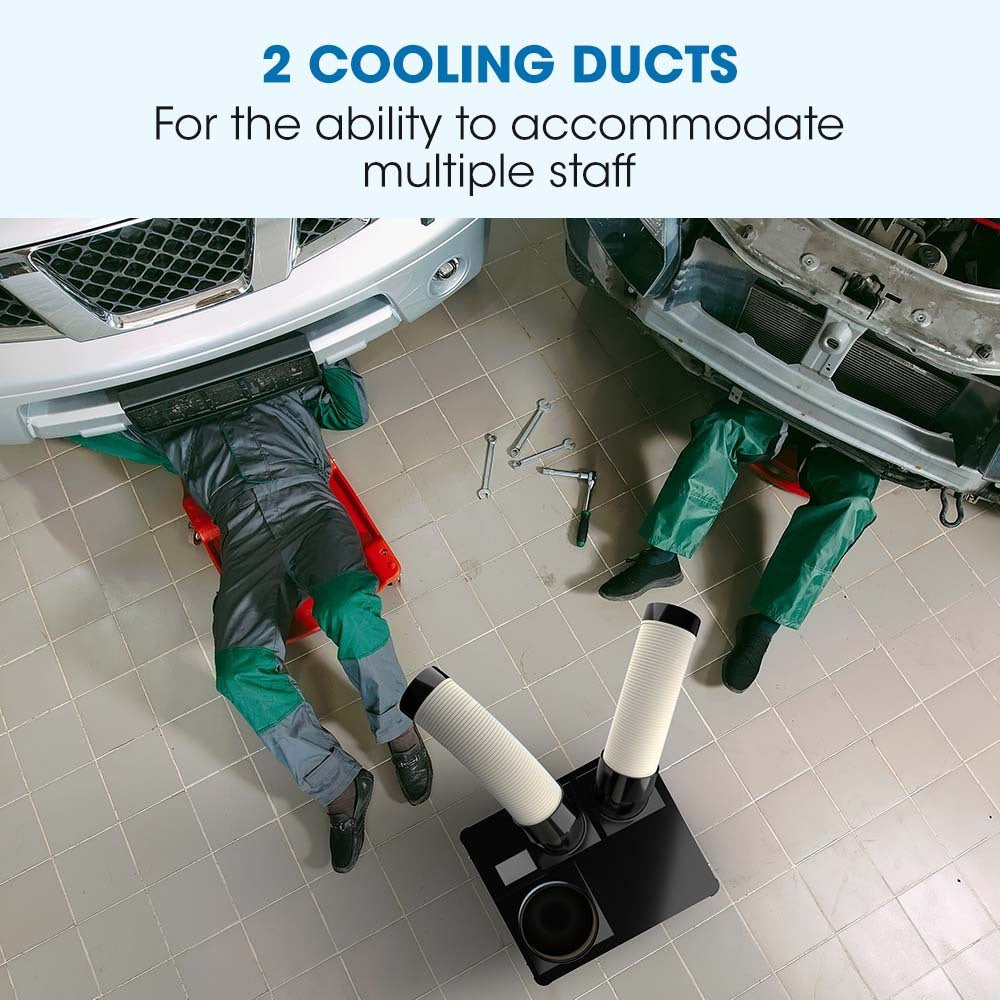 POLYCOOL 4.5kW Portable Industrial Spot Cooler, with Twin Cooling Ducts, 15A Plug