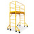 Baumr-AG 1.9 x 0.8 x 1.8m Adjustable Mobile Scaffold Platform, Guard Rail, Outrigger Wheel Set, Trapdoor Hatch