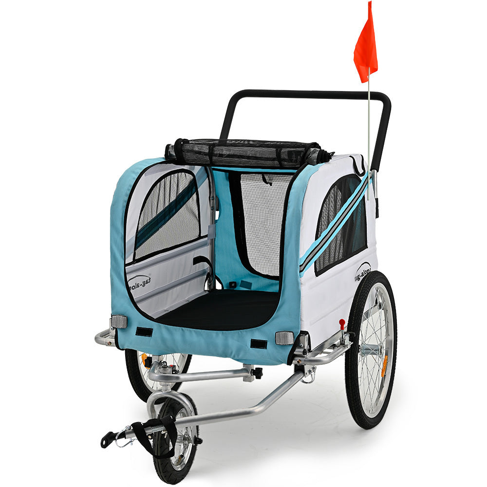 TAG-ALONG Pet &amp; Cargo Jogger Bike Trailer, Pull Behind Bicycle Trailer Carrier Stroller, Blue