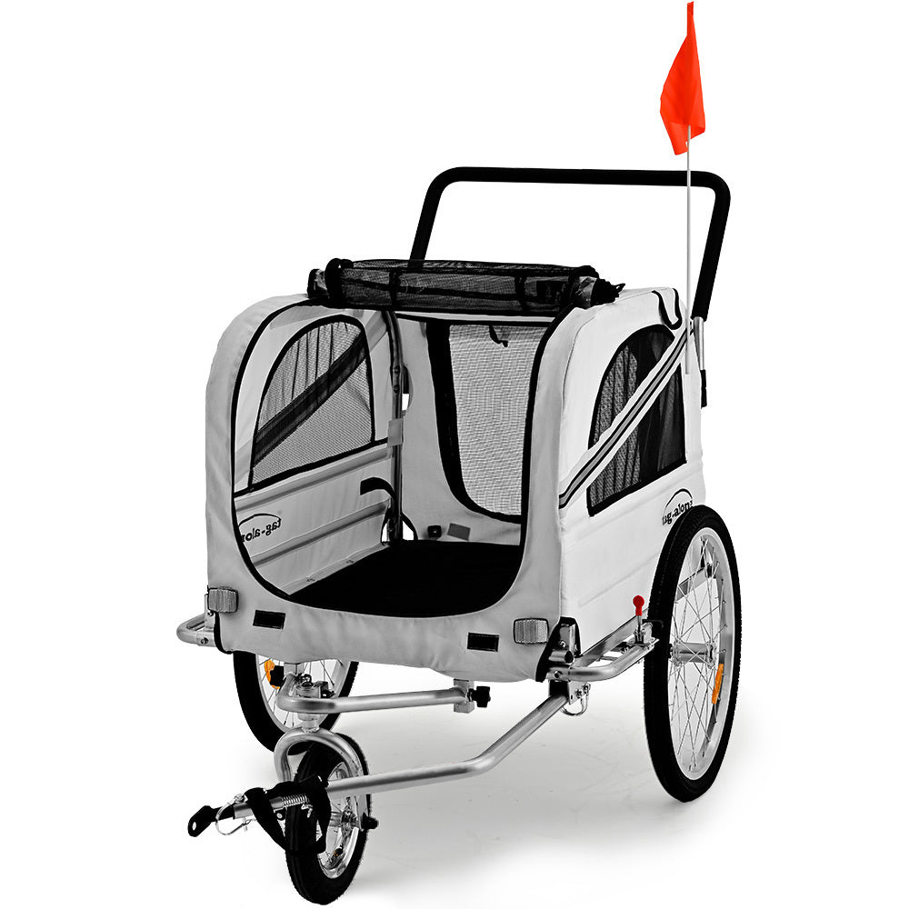 TAG-ALONG Pet &amp; Cargo Jogger Bike Trailer, Pull Behind Bicycle Trailer Carrier Stroller, Grey