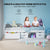 Kingston Slumber Wooden Single Sofa Bed Frame with Storage Drawers - White