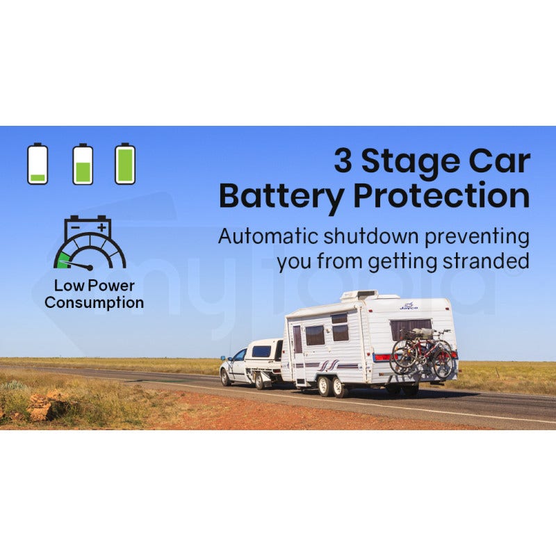 GECKO 57L Portable Camping Bar Fridge with Freezer 12V/24V, Black