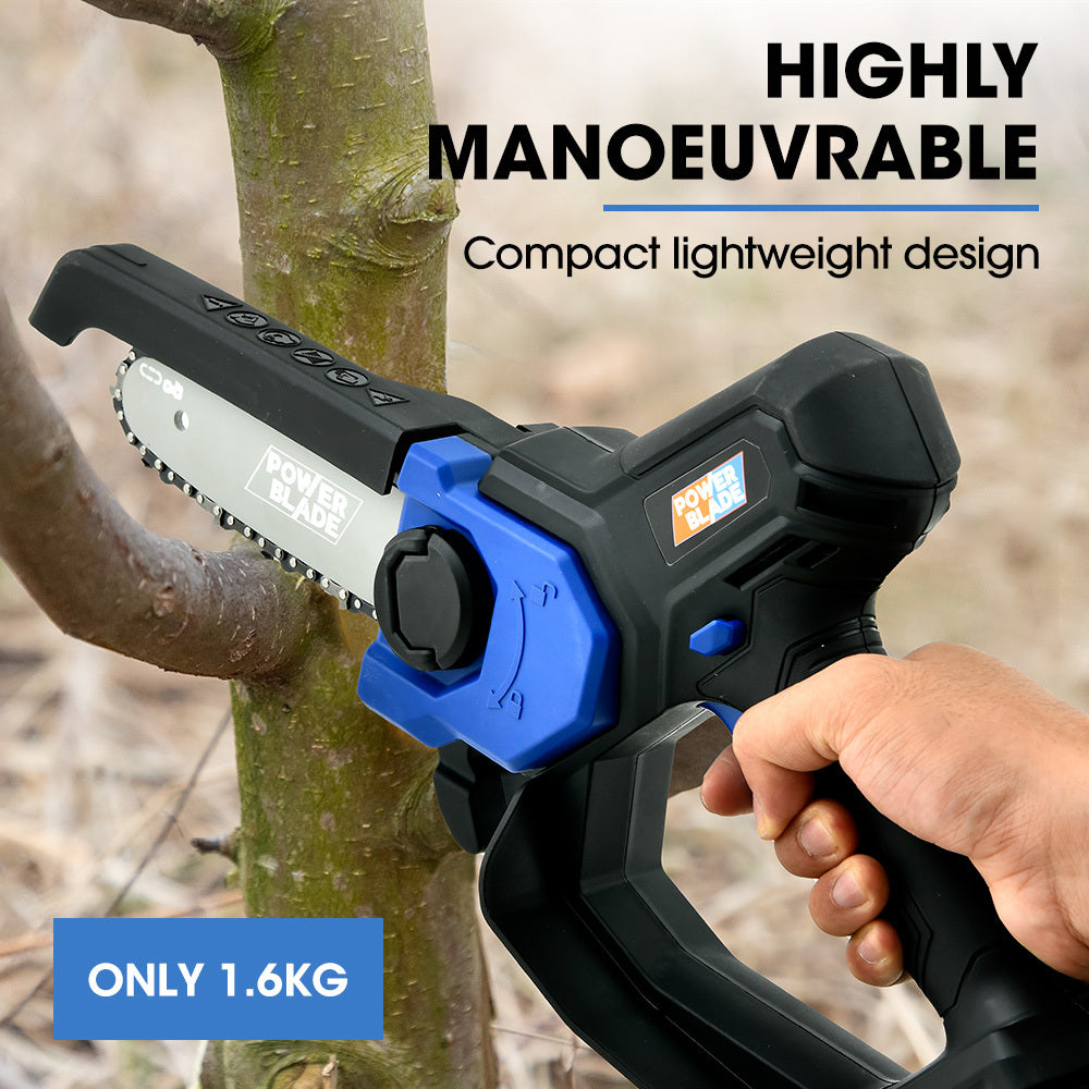 POWERBLADE SW6 20V Cordless Mini Chainsaw Skin Only, Electric Battery Powered Tree Pruner