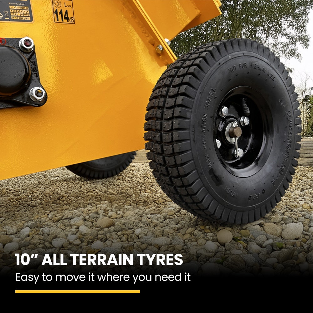 MICHIGAN 7HP 212cc Petrol Wood Chipper, Tree Mulcher - Raptor 1100