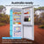 GECKO 139L Upright Portable Fridge / Freezer, 12V/24V/240V for Motorhome and Caravan, Silver