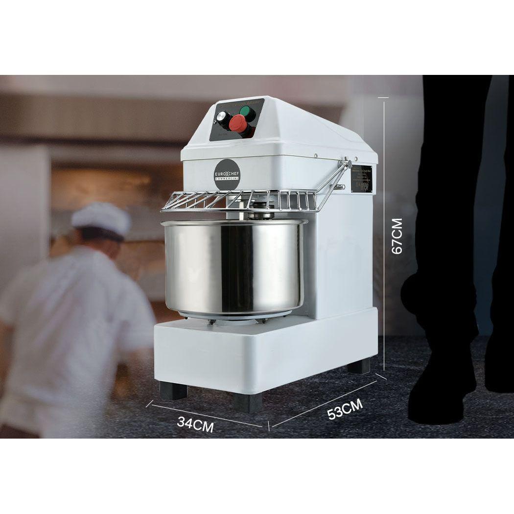 EUROCHEF 10L Spiral Dough Mixer Commercial Machine Bakery Kneader Small Litre