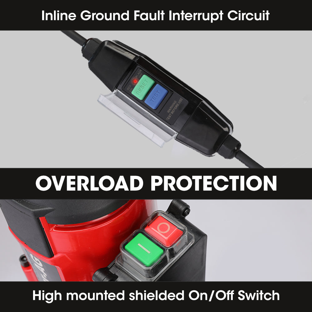 BAUMR-AG 3200W 300mm Wet/Dry Core Drill w/ Wheeled Rig Stand Combo, for Concrete Coring Hole Drilling