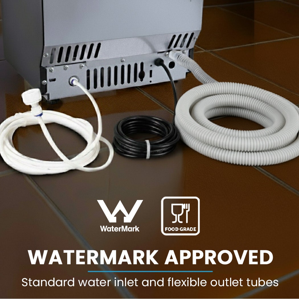 POLYCOOL Commercial Ice Maker Machine, up to 35kg/24hr, Timer & Self Cleaning Programs