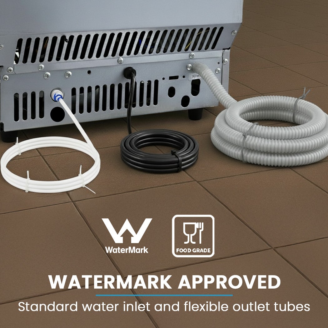 POLYCOOL Commercial Ice Maker Machine, up to 75kg/24hr, Timer & Self Cleaning Programs