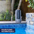 Protege Two Tone Solar Tower Fountain Water Feature, Contemporary Design, with Panel Kit, LED Lights