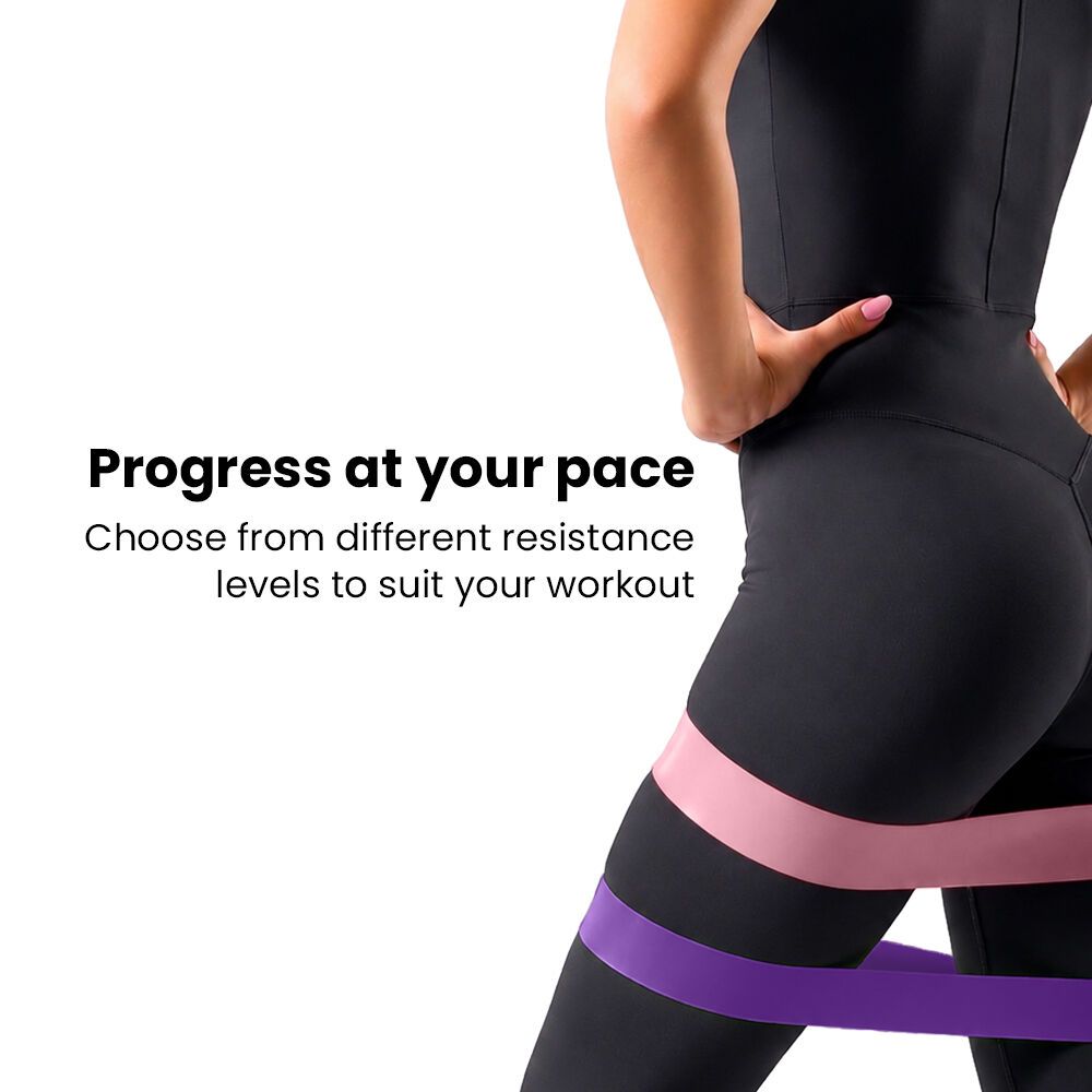PROFLEX 5-Piece TPE Resistance Band Set, Pink
