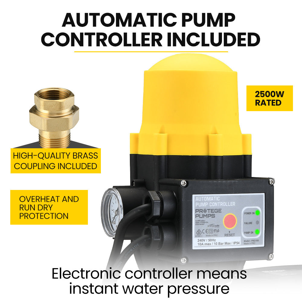 GENPOWER 3.5kW Peak 3kW Enclosed Inverter Generator, 2x15A, 12V, USB, Portable, Compact, Camping, Backup