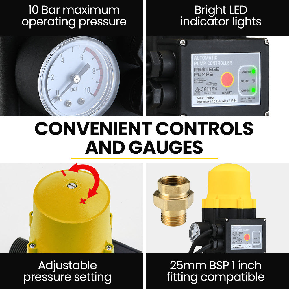 GENPOWER 3.5kW Peak 3kW Enclosed Inverter Generator, 2x15A, 12V, USB, Portable, Compact, Camping, Backup