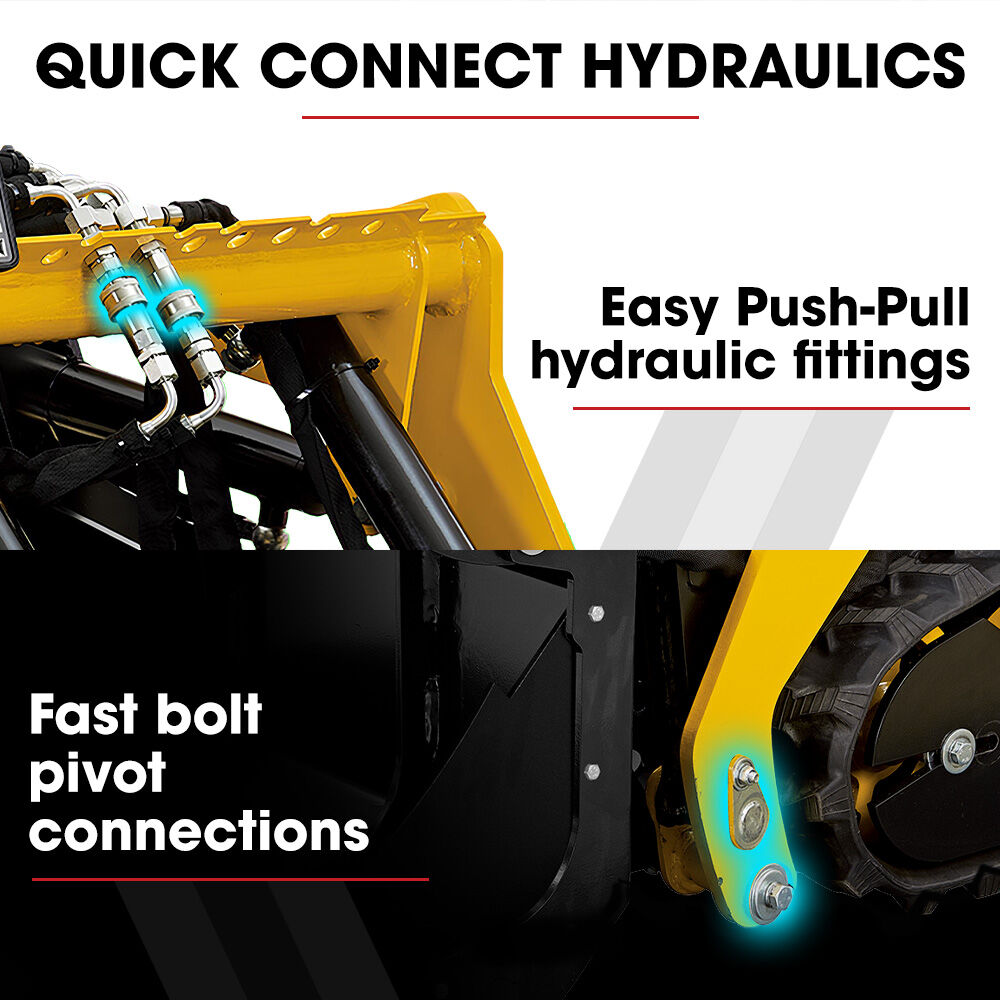 BAUMR-AG Grapple Bucket Accessory for BSR5000 Mini Loader Skid Steer, Quick Connect, Dual Hydraulic Cylinders