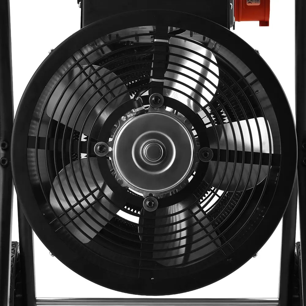 UNIMAC 15kW Portable Industrial Electric Space Fan Heater, 32A 3 Phase, Wheel Mounted, Adjustable Thermostat, High Power for Workshop and Warehouse Use
