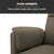 FORTIA Electric Armchair Recliner, Single Fabric Chair, Biege