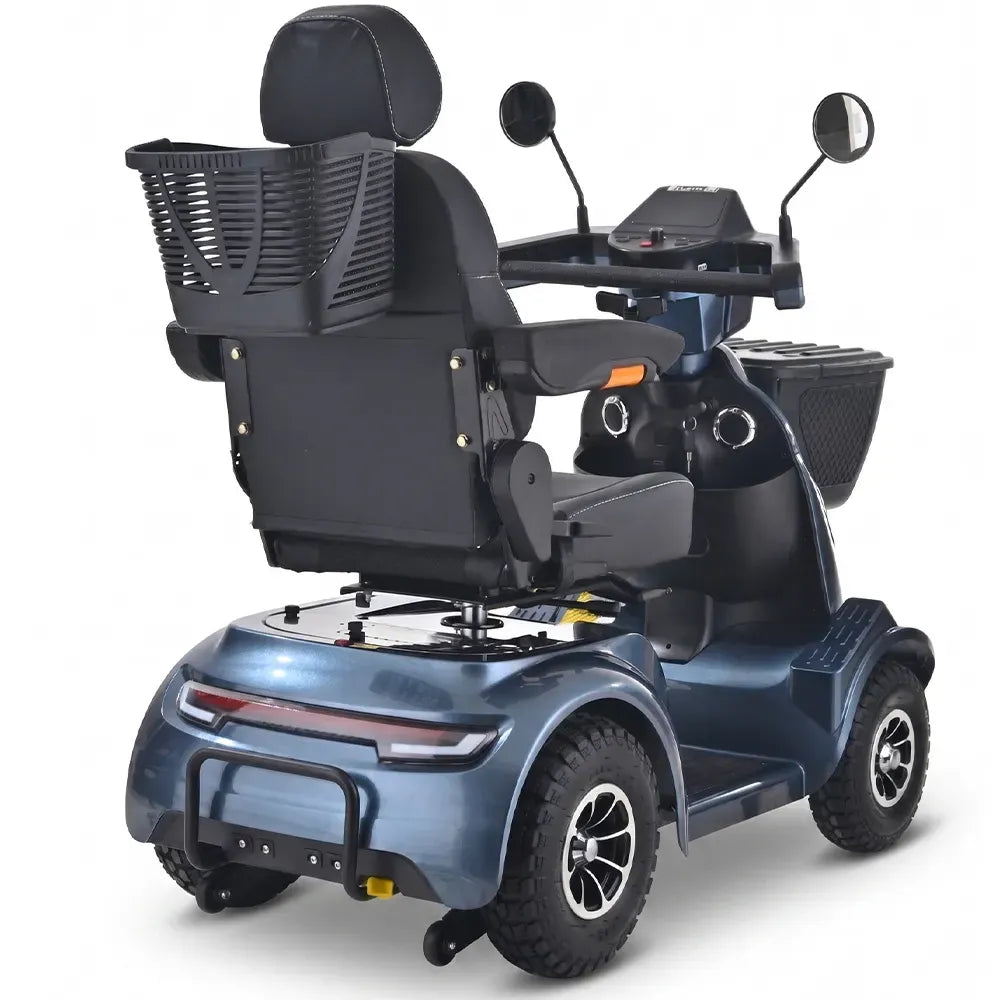 EQUIPMED ComfortCruise Large Mobility Scooter, 15km/h Top Speed, Up to 45km Range, Strong Climbing, 180kg Capacity, Blue