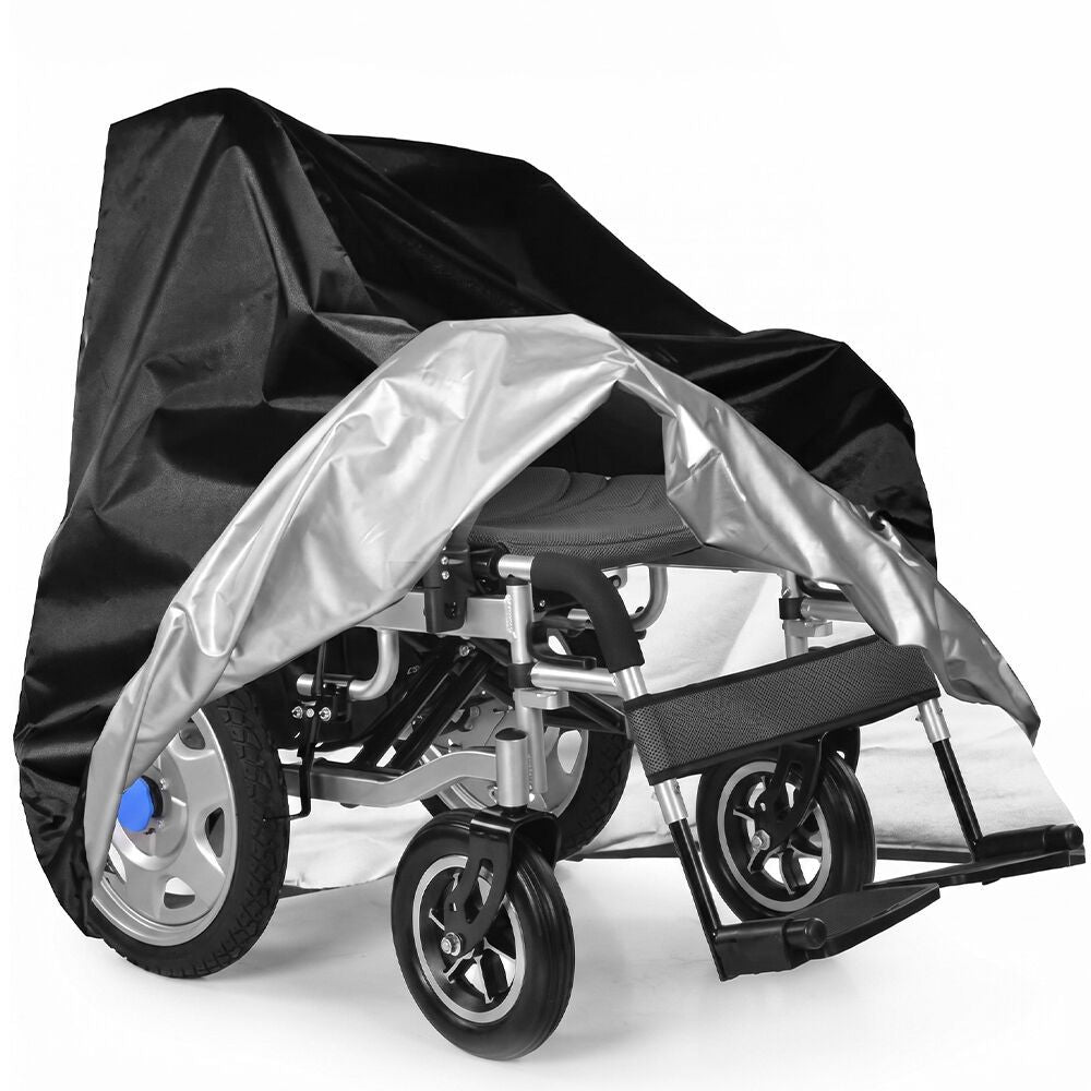 EQUIPMED Large Waterproof Electric Wheelchair Cover, Black