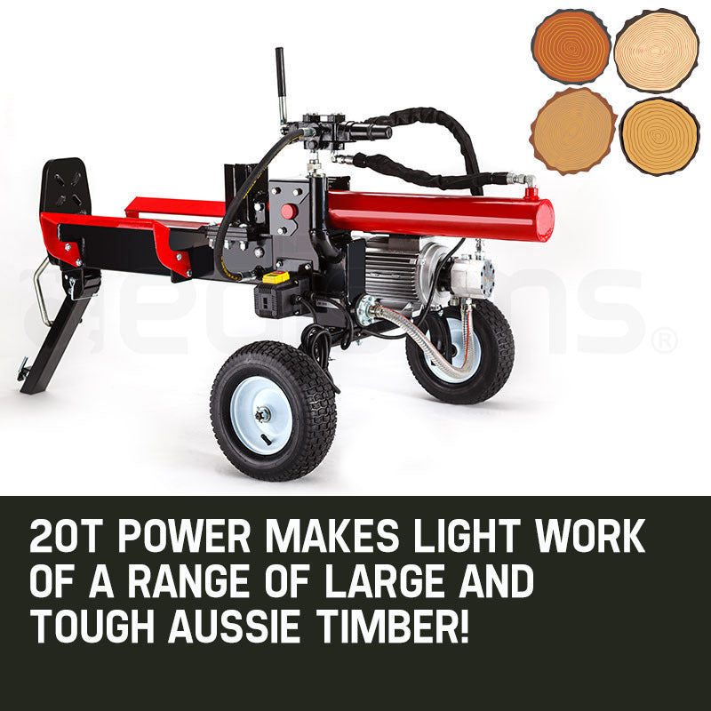 Baumr-AG 20 Ton Electric Log Splitter 20T Heavy-Duty Wood Cutter Hydraulic Fire Wood Block Axe