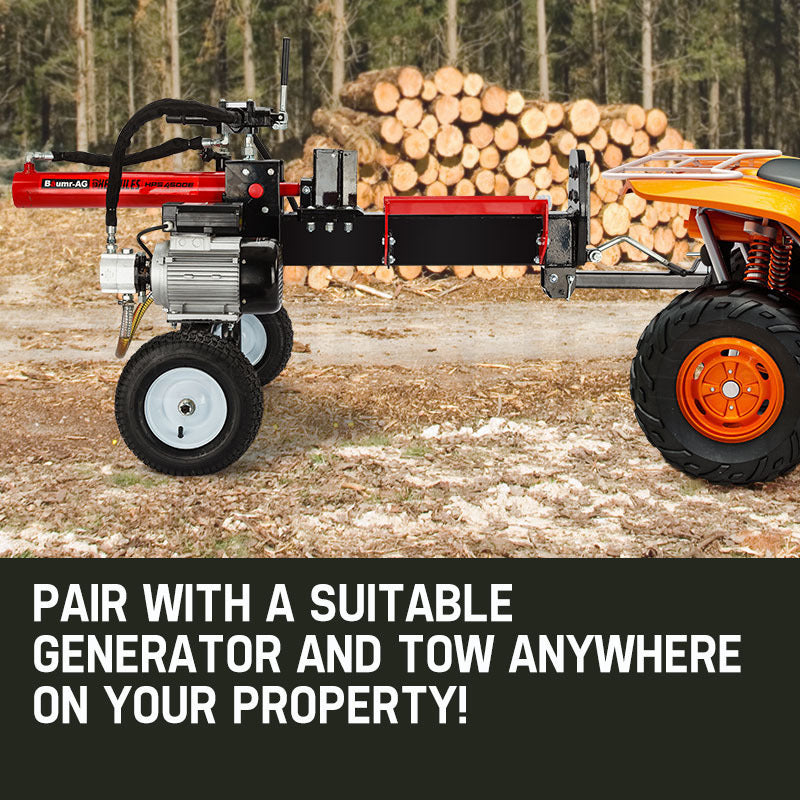 Baumr-AG 20 Ton Electric Log Splitter 20T Heavy-Duty Wood Cutter Hydraulic Fire Wood Block Axe