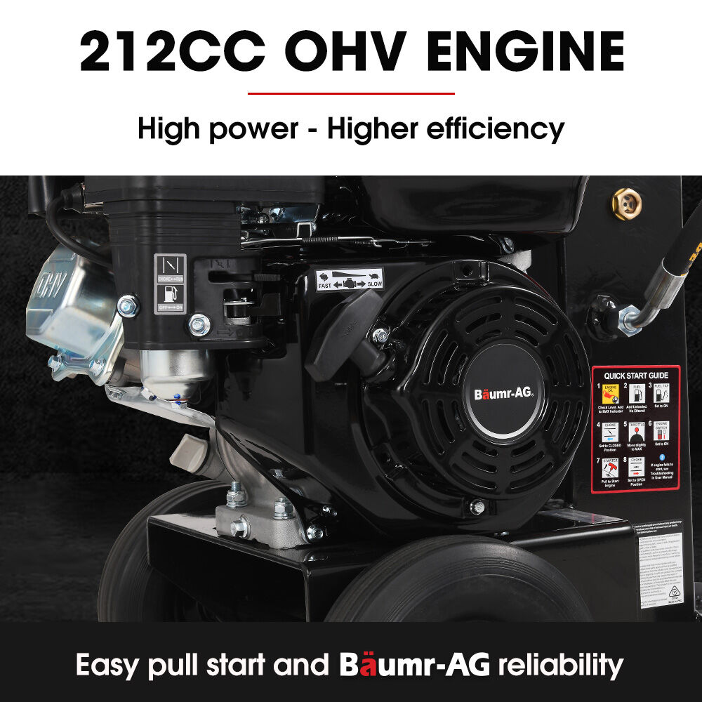 BAUMR-AG 20 Tonne Petrol Hydraulic Wood Log Splitter, Horizontal and Vertical Logsplitter - HPS500