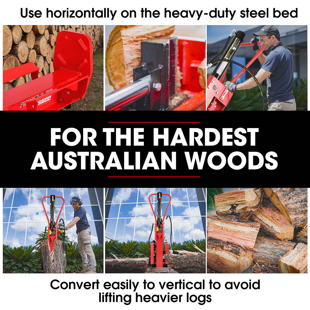 BAUMR-AG 20 Tonne Petrol Hydraulic Wood Log Splitter, Horizontal and Vertical Logsplitter - HPS500