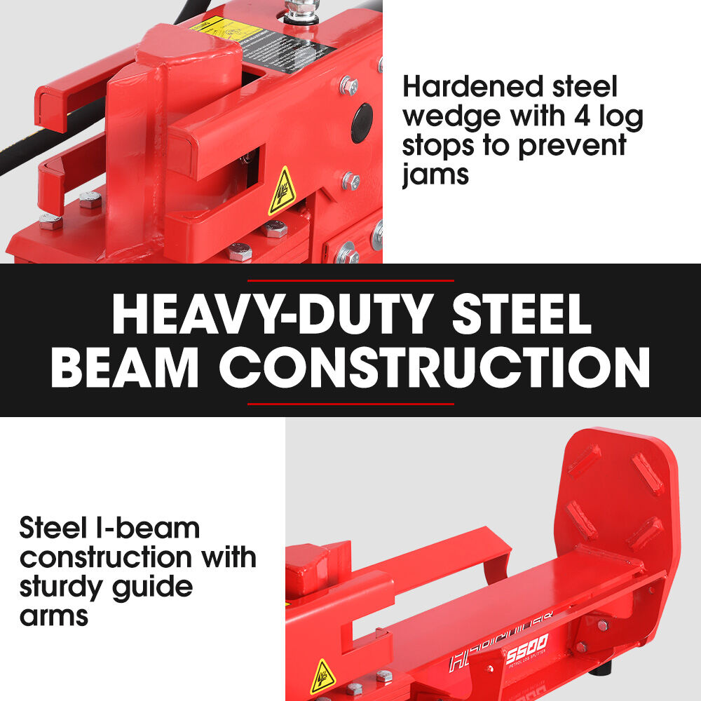 BAUMR-AG 20 Tonne Petrol Hydraulic Wood Log Splitter, Horizontal and Vertical Logsplitter - HPS500