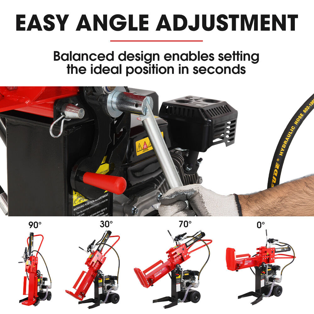 BAUMR-AG 20 Tonne Petrol Hydraulic Wood Log Splitter, Horizontal and Vertical Logsplitter - HPS500