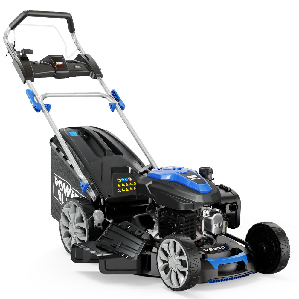 POWERBLADE 20&quot; 200cc Self-Propelled Lawn Mower, Electric Start, 7 Height, Steel Deck, Deck Wash Port, OHV 4-Stroke Petrol - VS950