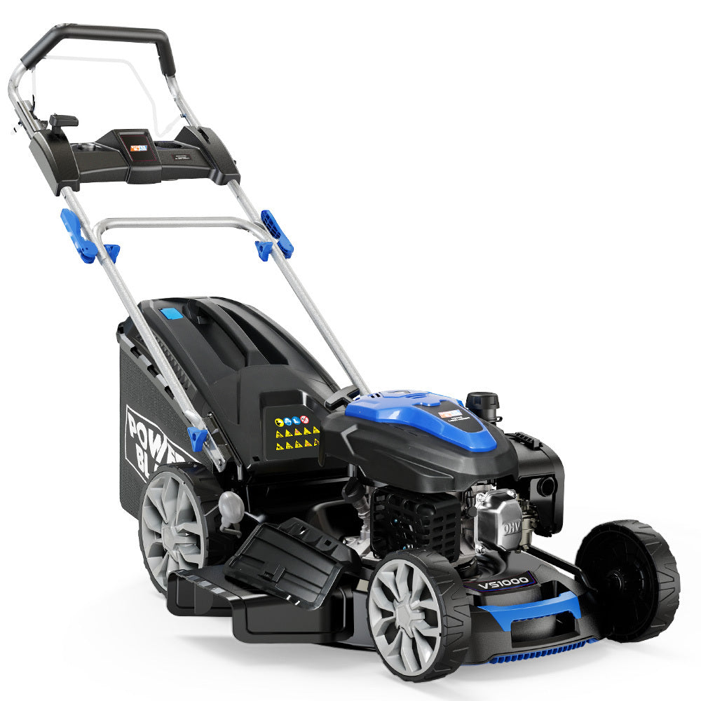 PowerBlade 22&quot; 224cc Self-Propelled Lawn Mower, Electric Start, 7 Height, Steel Deck, Deck Wash Port, OHV 4-Stroke Petrol - VS1000