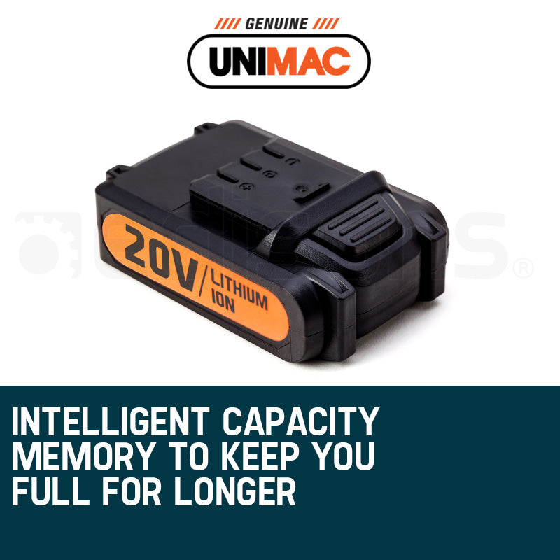 UNIMAC Nailer 20V Battery Lithium Ion Rechargeable Cordless Nail Gun