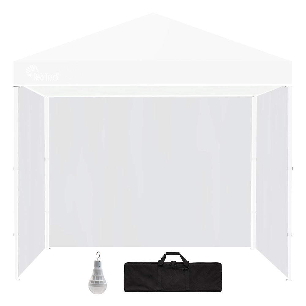 RED TRACK Accessory Pack for 3x3m White Gazebo, includes Walls, Carry Bag, Rechargeable USB Lamp