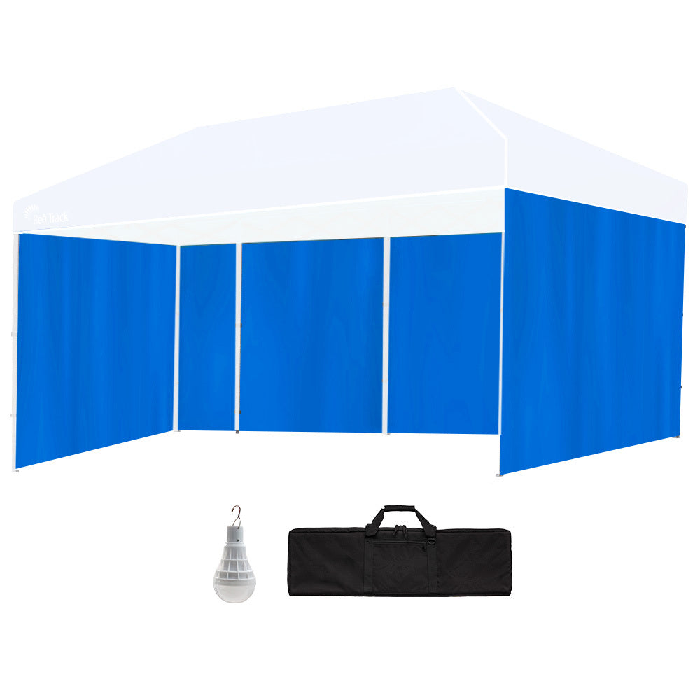 RED TRACK Accessory Pack for 6x3m Blue Gazebo, includes Walls, Wheeled Carry Bag, Rechargeable USB Lamp