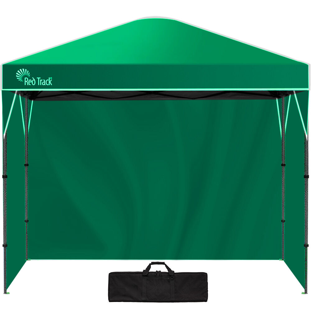 RED TRACK 3.6x2.2m Ultra Compact Folding Gazebo, Walls, Carry bag, Portable Outdoor Popup Marquee for Camping Beach, Green