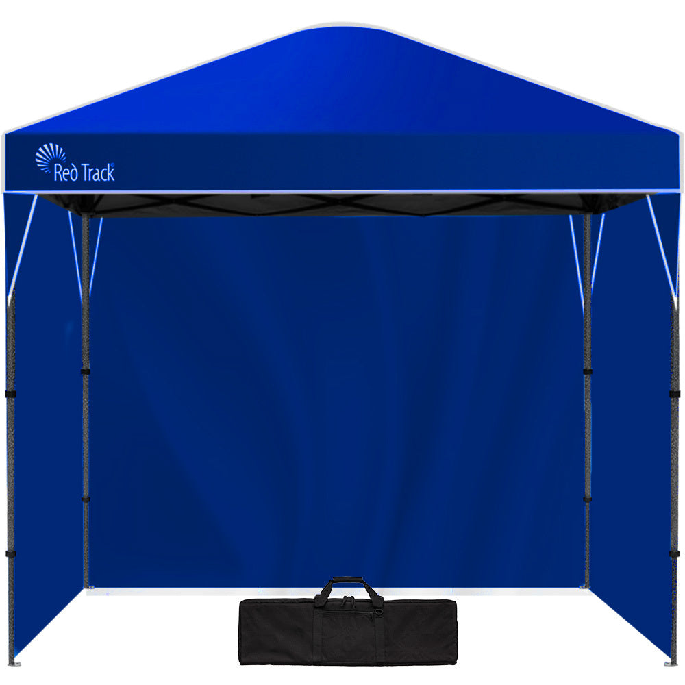 RED TRACK 3x3m Ultra Compact Folding Gazebo, Walls, Carry bag, Portable Outdoor Popup Marquee for Camping Beach, Navy Blue