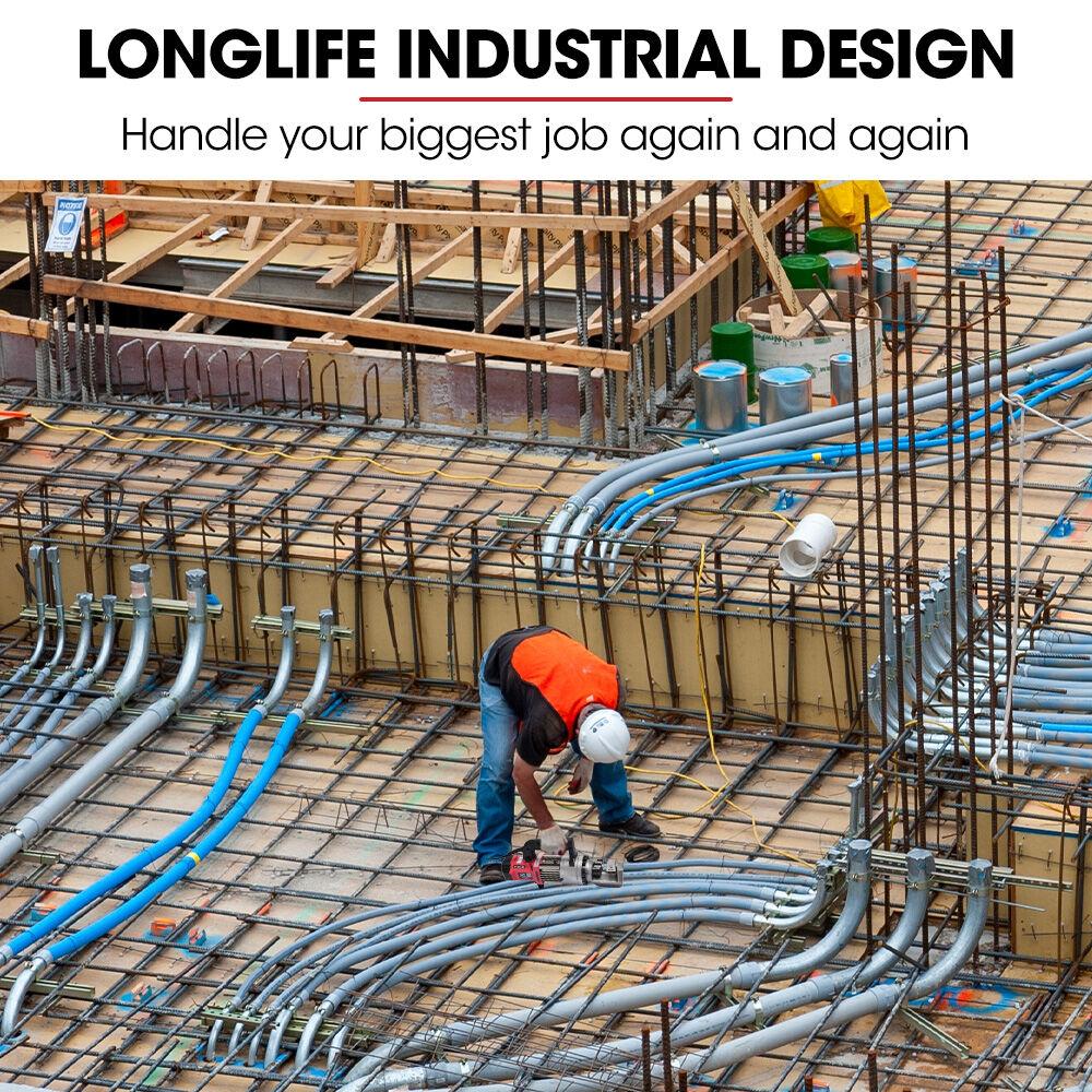 BAUMR-AG 4-20mm 1000W Heavy-Duty Electric Hydraulic Rebar Cutter, 3 Sec Cycle, Rear and Side Handle, Carry Case