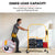 BAUMR-AG Mobile Scaffold Platform, 226kg Load, Steel Frame, Dual Height, Folding for easy Transport and Storage, Locking Castors, Tool Tray