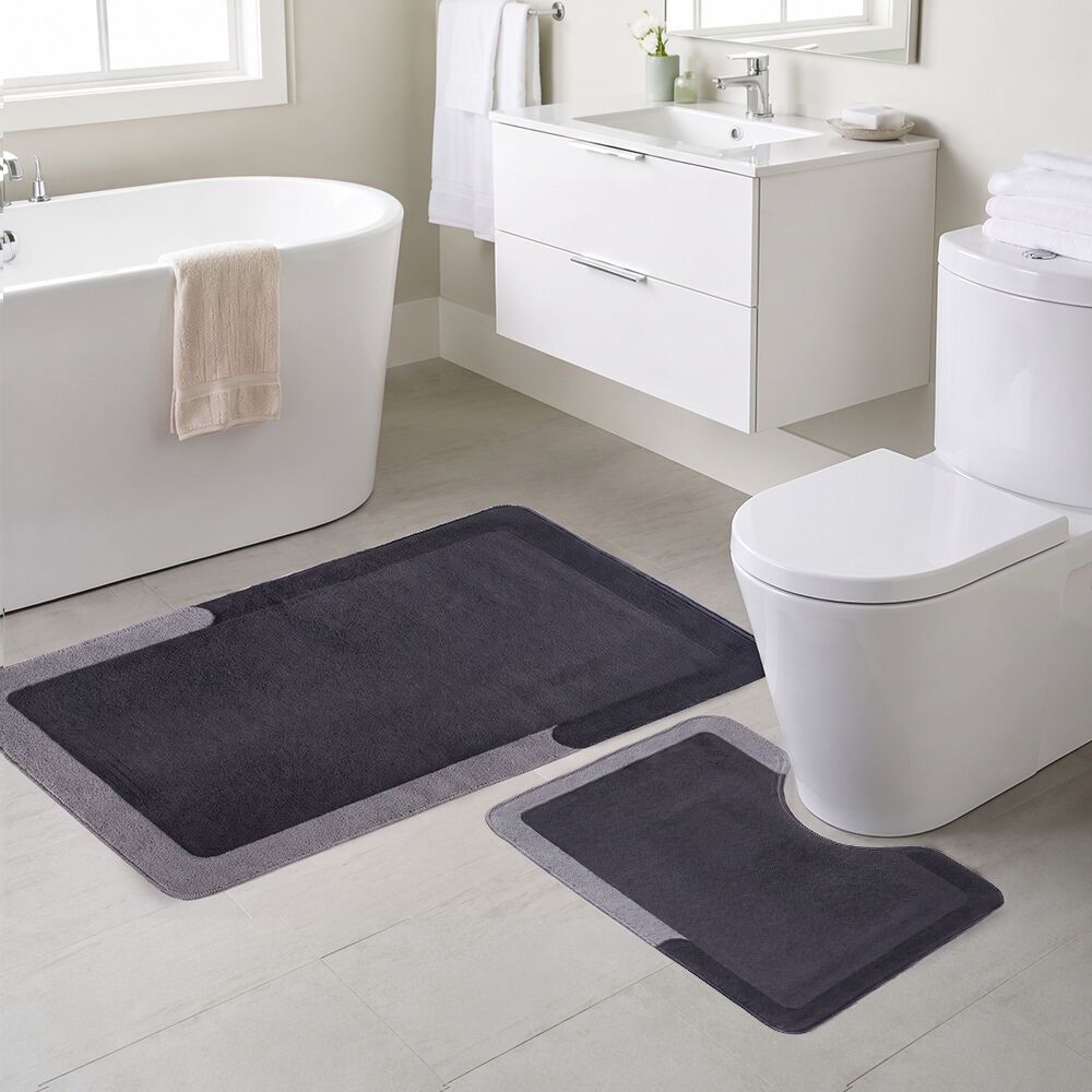 Soft 2-Piece Bathroom Mat Set