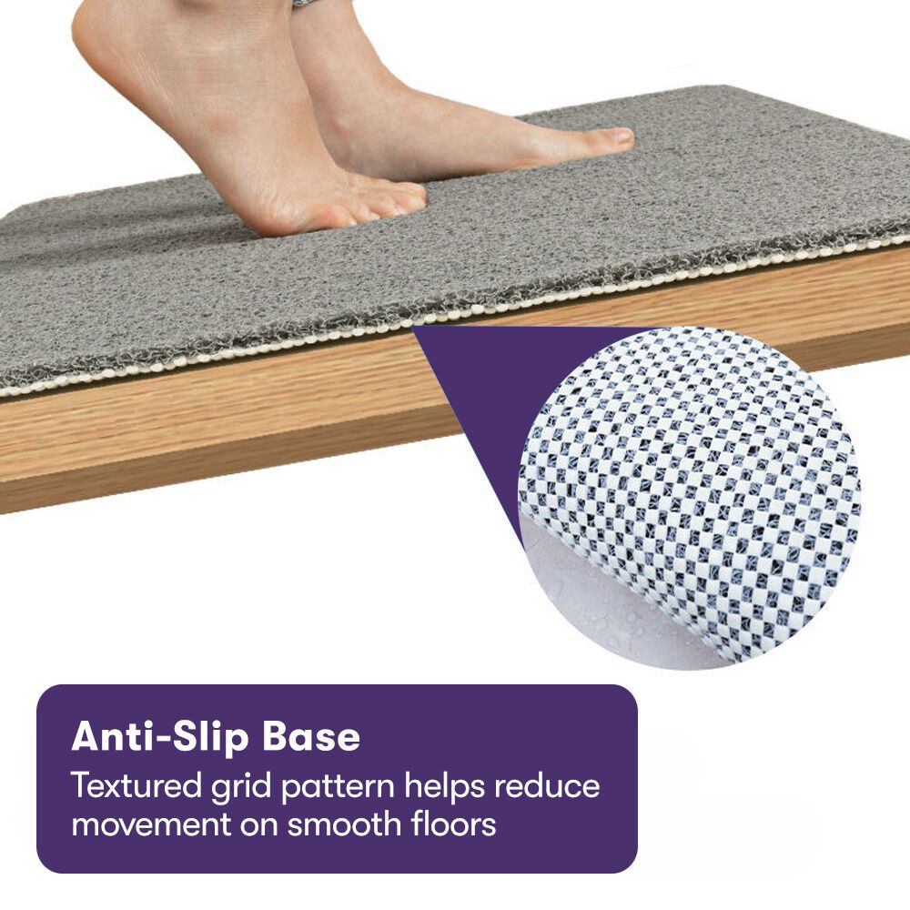 EQUIPMED Washable PVC Anti-Slip Loofah Bath and Shower Mat, Large, 60 x 60cm