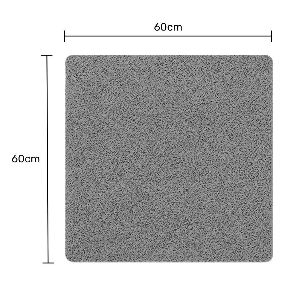 EQUIPMED Washable PVC Anti-Slip Loofah Bath and Shower Mat, Large, 60 x 60cm