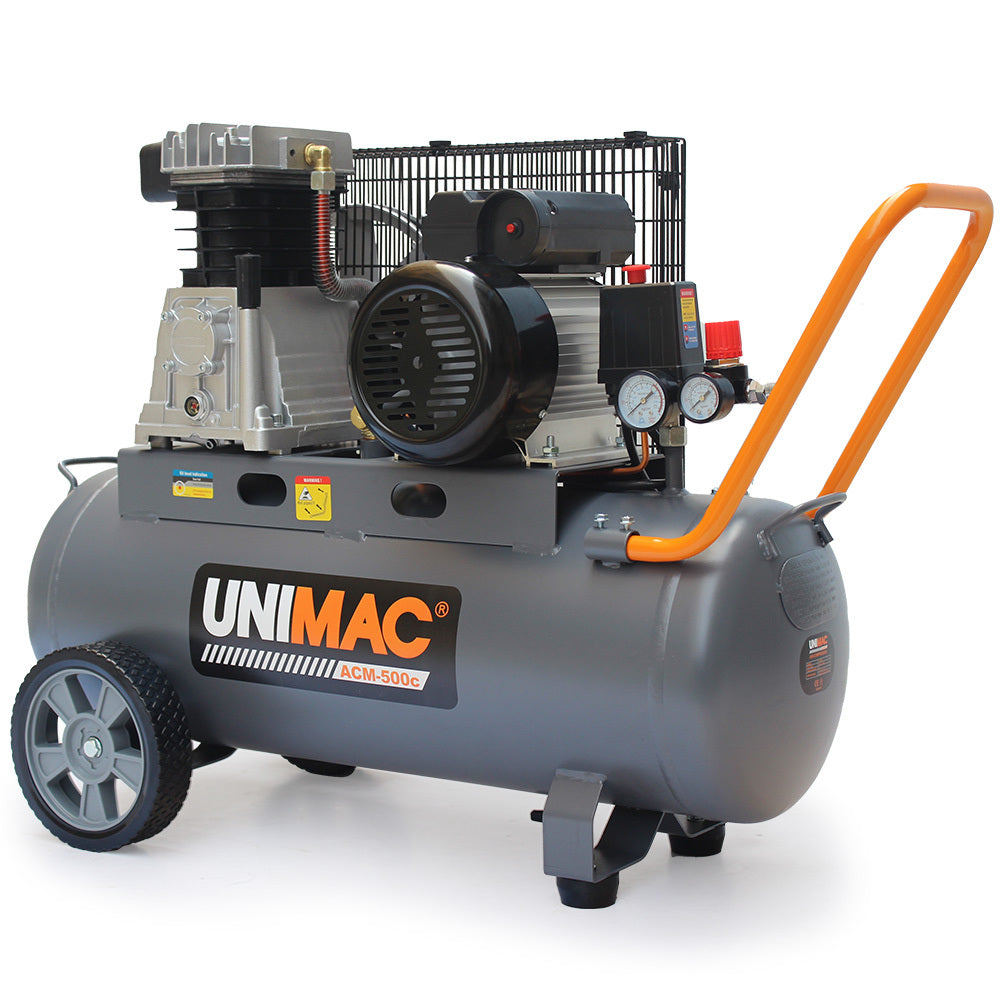 UNIMAC 50L 2.2kW Commercial Air Compressor, 280L/min 116PSI, Brushless Motor, Certified Tank, Long Service Life