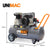 Unimac 70L 2.2kW Commercial Air Compressor, 280L/min 116PSI, Brushless Motor, Certified Tank, Long Service Life