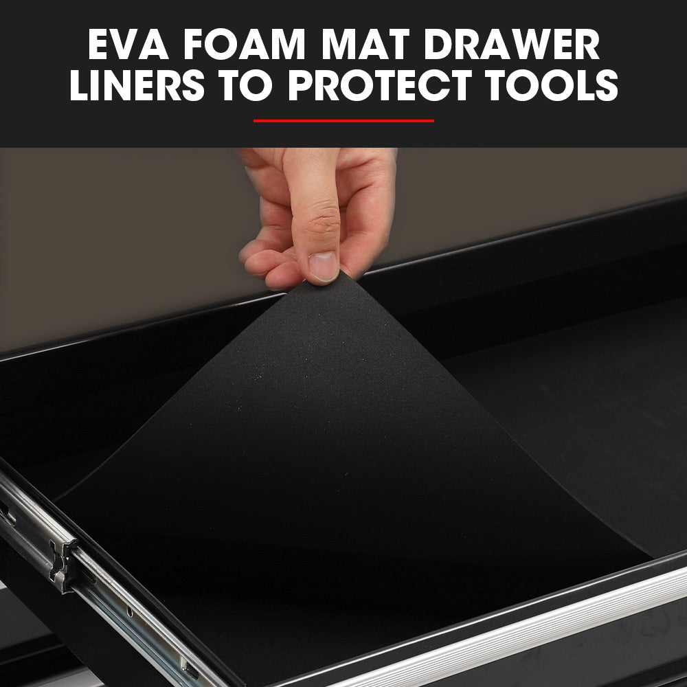 BULLET Pro 16 Drawer Tool Box Cabinet Chest Storage, Toolbox Garage Organiser Set, Black