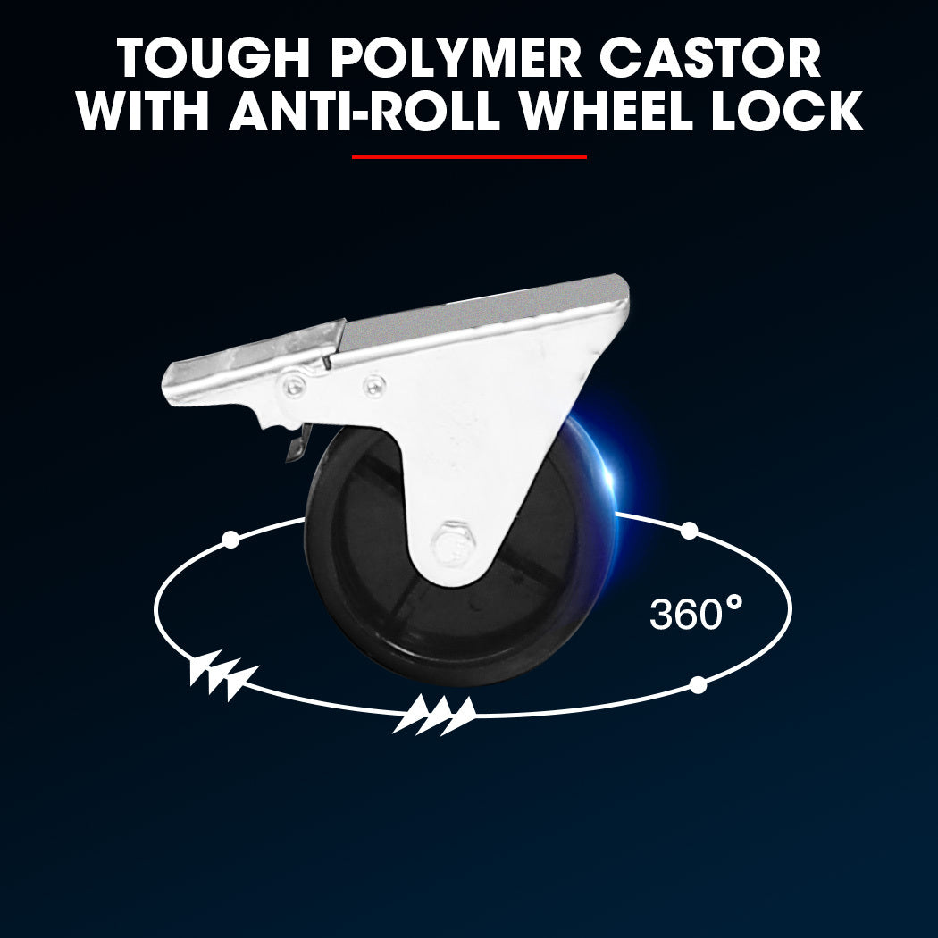 Bullet Pro 16 Drawer Tool Box Cabinet Chest Storage, Toolbox Garage Organiser Set, Red