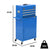 Bullet Pro 3 Drawer Tool Box Cabinet Trolley Storage, with 1-Door Toolbox Garage Organiser Set, Blue