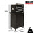 Bullet Pro 3 Drawer Tool Box Cabinet Trolley Storage, with 1-Door Toolbox Garage Organiser Set, Black