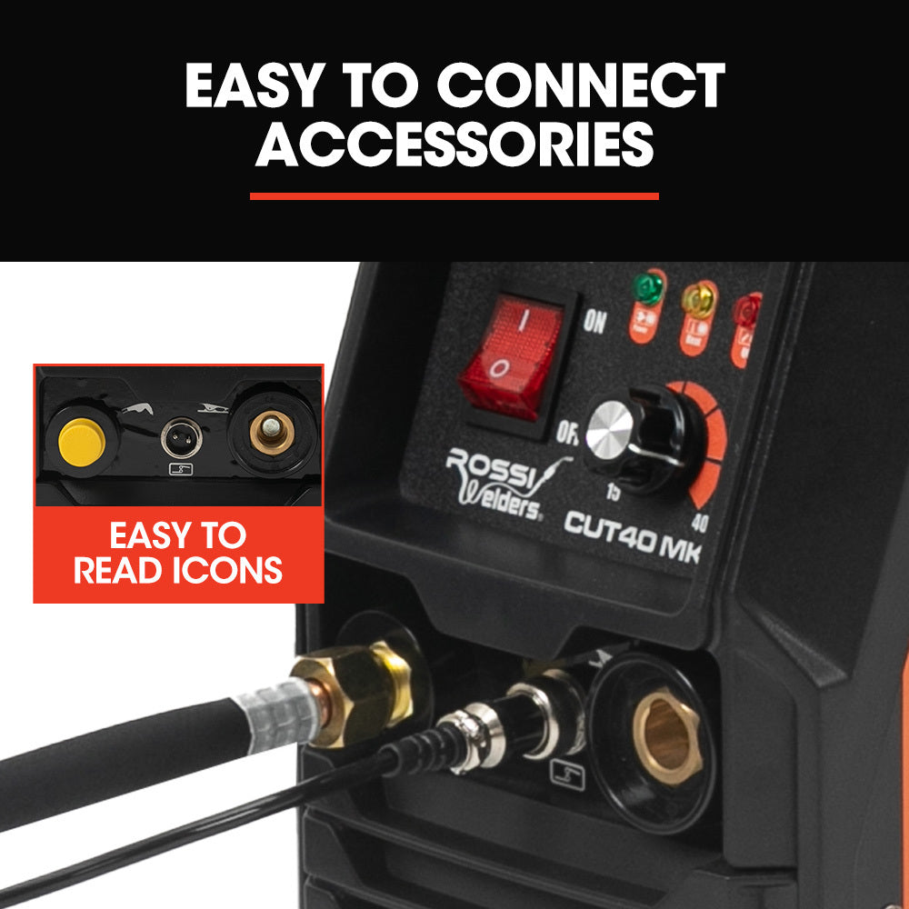 ROSSI 40 Amp Plasma Cutter, Portable Oxy Torch Welder Cutting Machine, 15A Plug